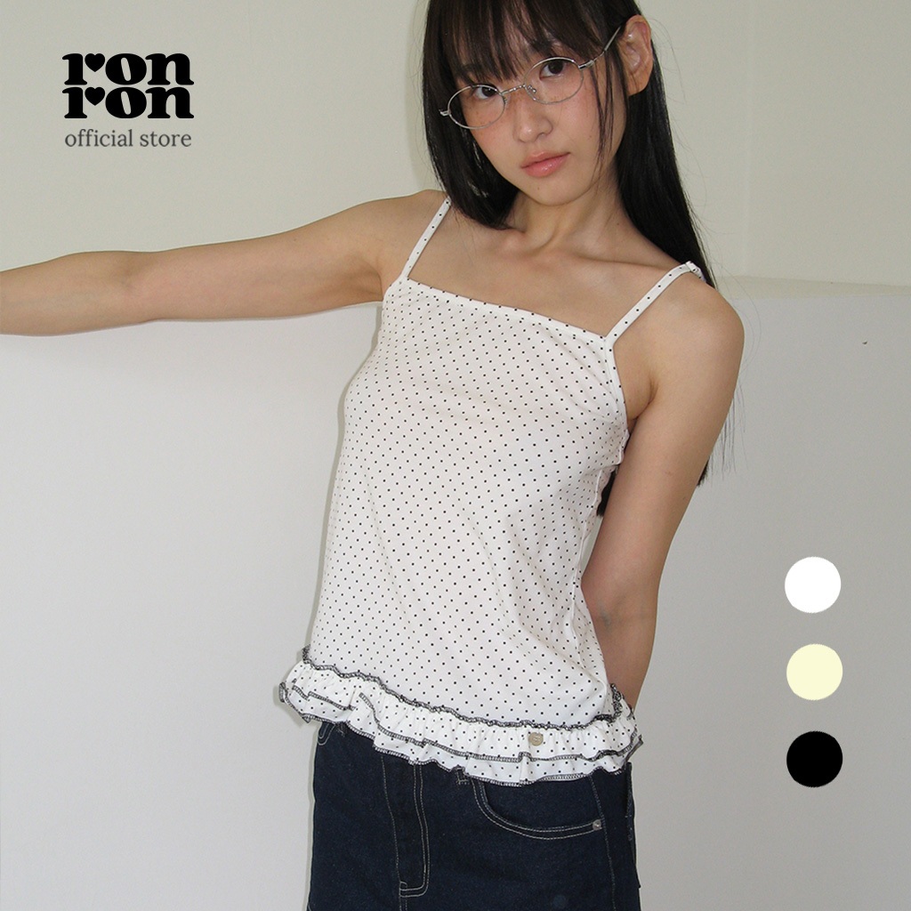 [RONRON] Dot Frill Stitch Sleeveless / 3colors