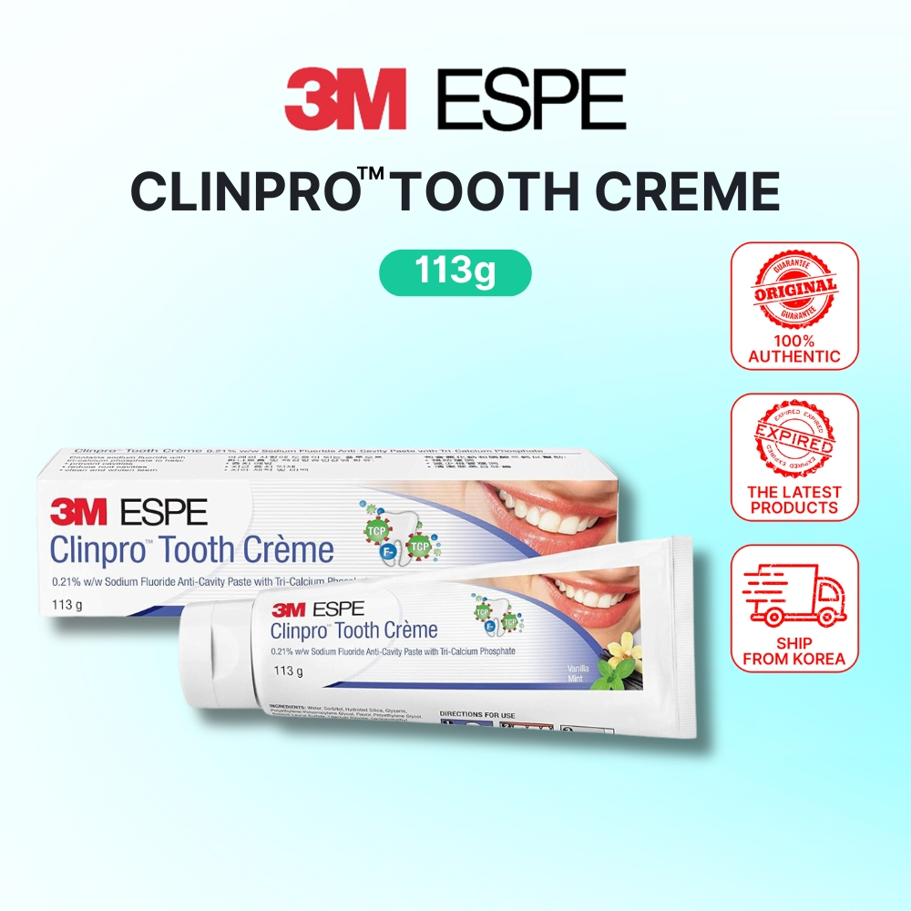 ยาสีฟันครีม Clint Protooth 3M - ทันตแพทย์แนะนําด้วย Spearmint & Vanilla Flavour for Oral Hygiene