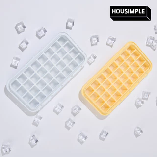 HOUSIMPLE STACKPUSH ถาดน้ำแข็งเดี่ยวสำหรับตู้เย็นพร้อมซิลิโคน
