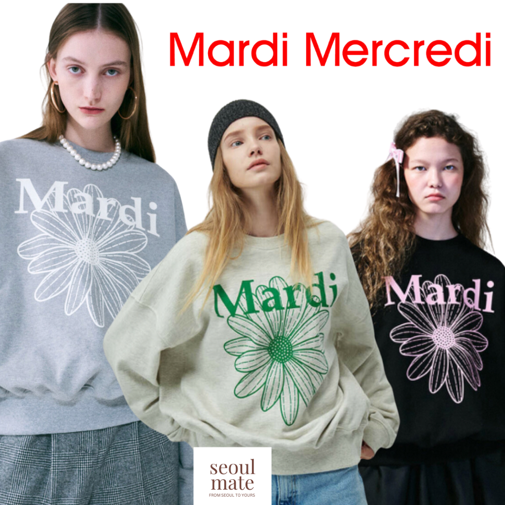 [จากเกาหลี] MARDI MERCREDI ] Sweatshirt Flower Mardi 6 Color