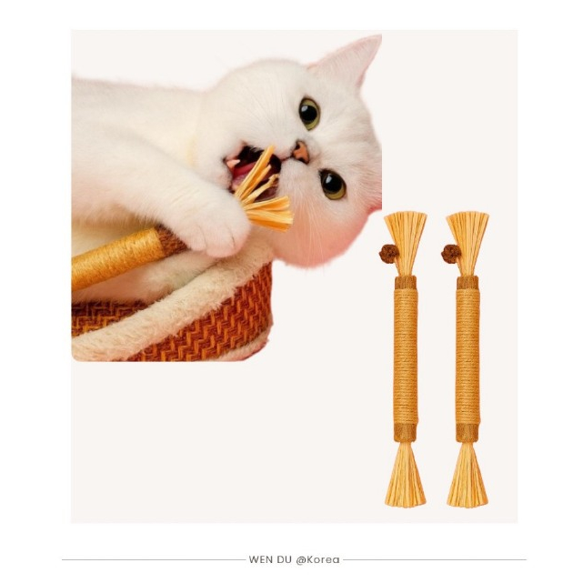 แท่งเงินแห้งธรรมชาติพรีเมี่ยม (มาทาทาบิ) สําหรับแมว 2pes pet YOY