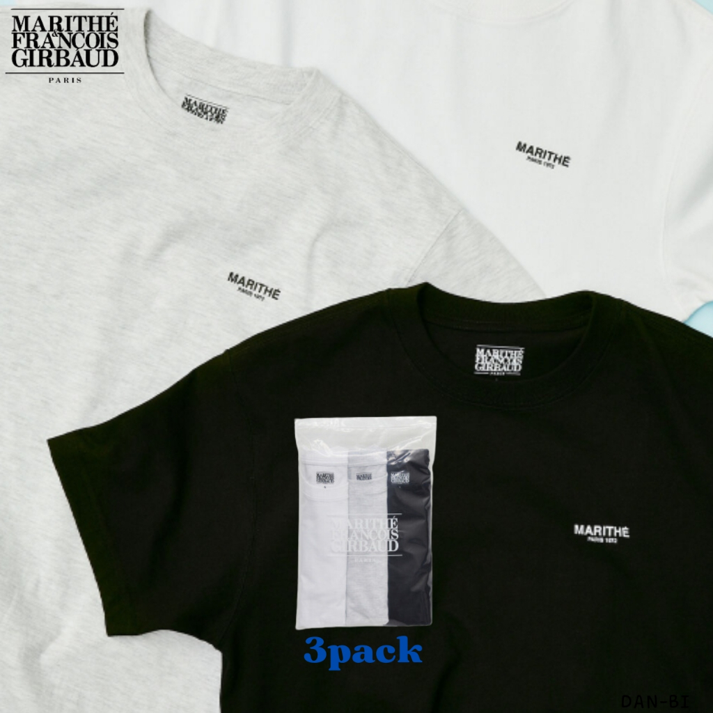 [MARITHE Francois GIRBAUD] 3PACK SMALL REGULAR LOGO TEE mix / สินค้า kr แท้ 100% / จัดส่งรวดเร็วจาก kr!