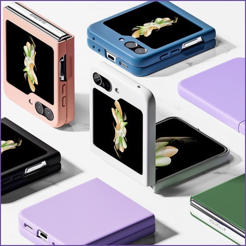 เคสโทรศัพท์ Z Flip 6 / 5 / 4 5 สี Matte Rubber Coationg Hard Slim Pit Polyคาร์บอเนต Samsung Galaxy kk