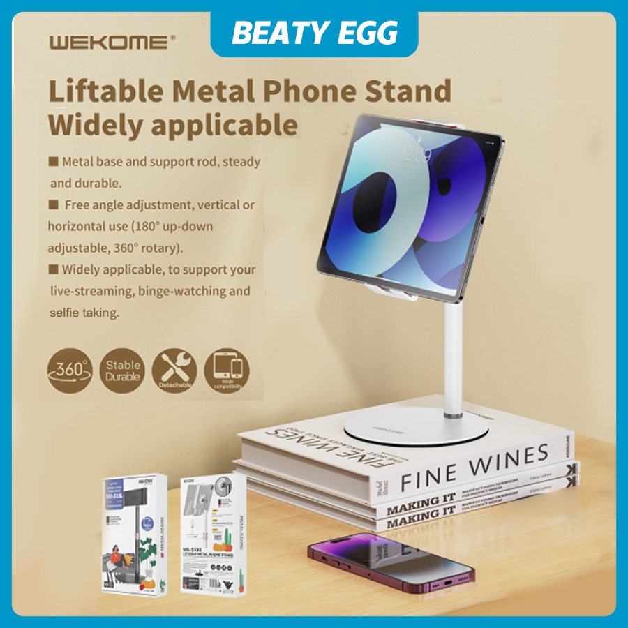 WEKOME Lifting ขายึดโลหะสําหรับโทรศัพท์มือถือและแท็บเล็ต