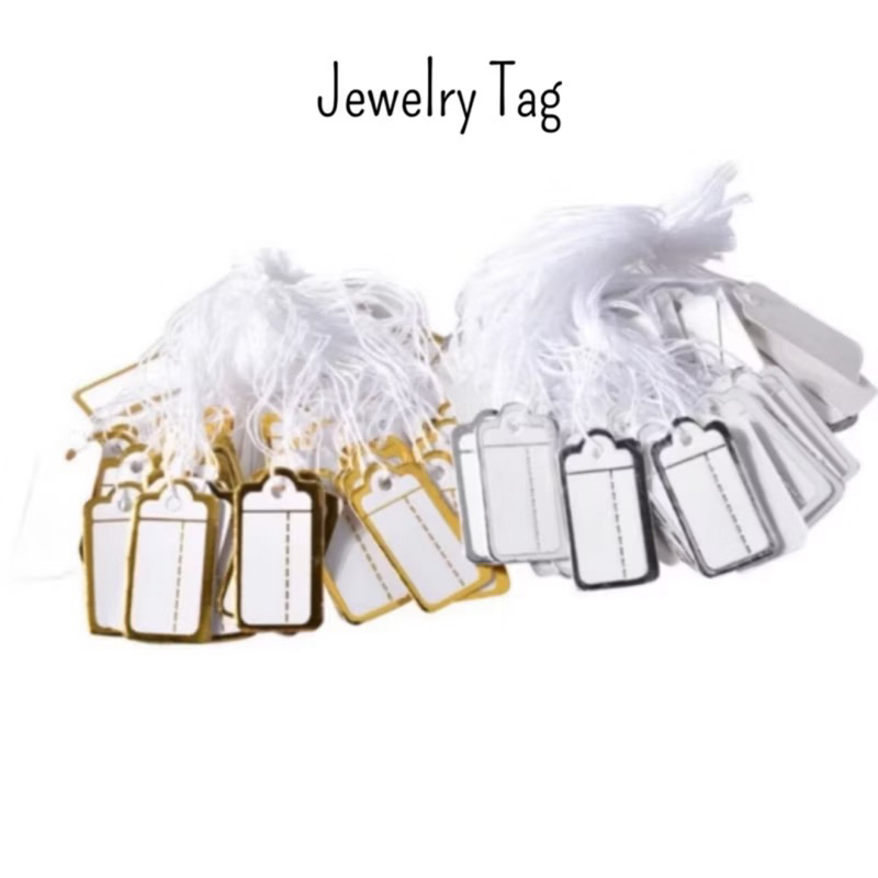 100 ชิ้น Jewellery ราคาแท็ก Gold/Silver Label