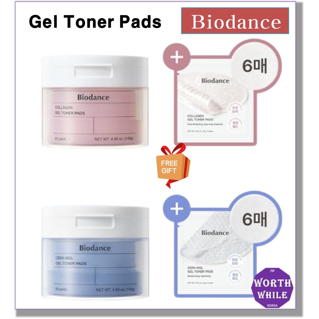 ใหม่ BIODANCE GEL TONER Pads 60 แผ่น /Collagen Pads /Cera-Nol /From KOREA