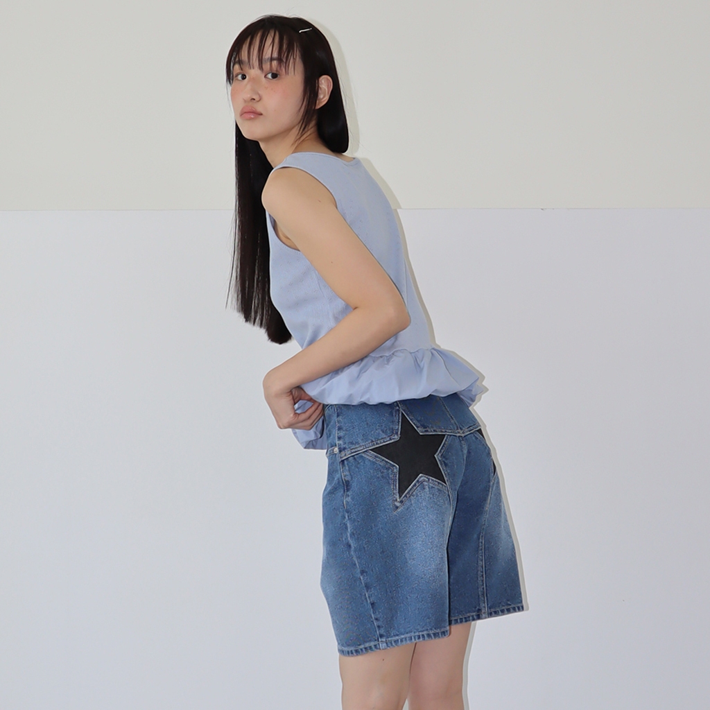 [RONRON] Eyelet Balloon Sleeveless / 3colors — صورة 5