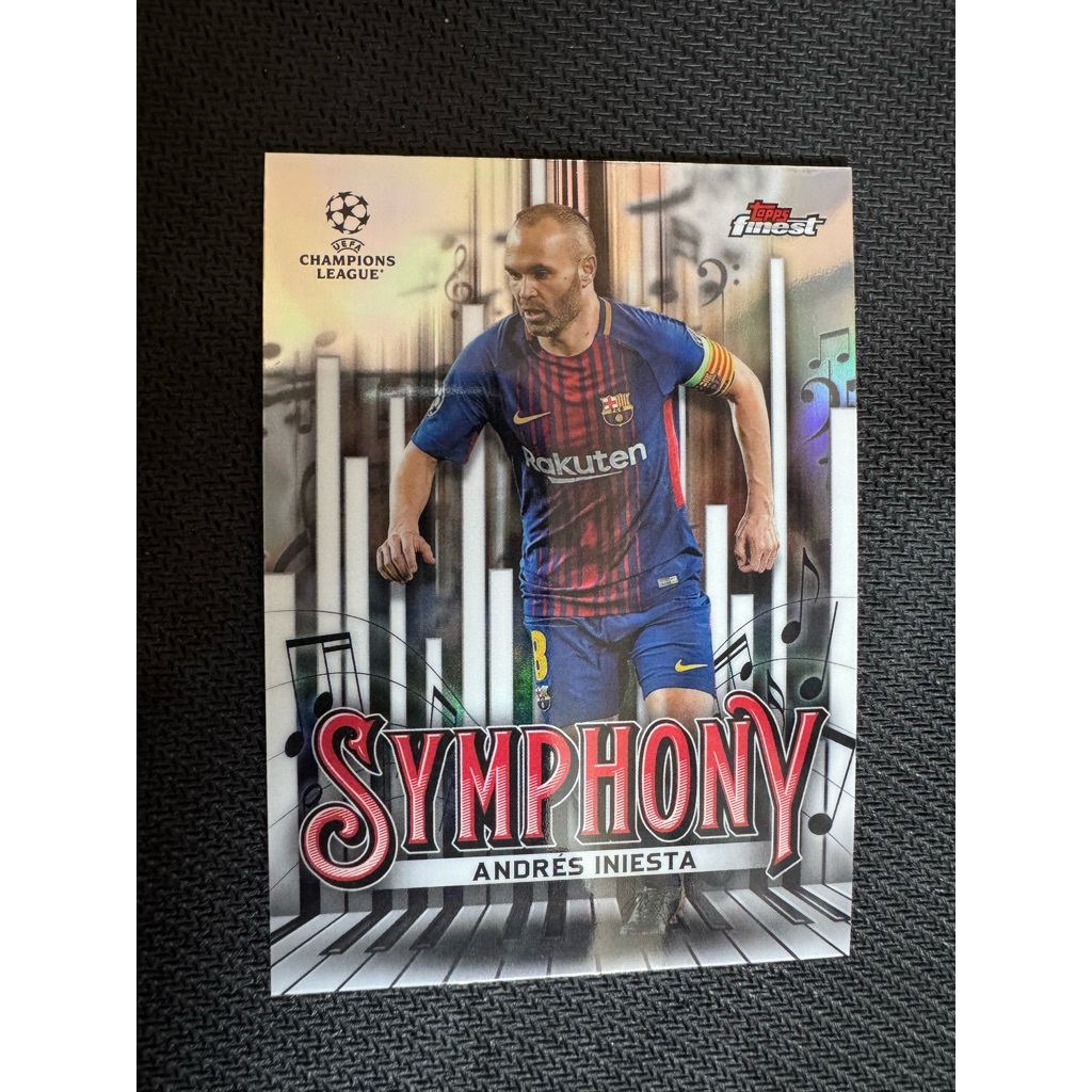 2025 การ์ดฟุตบอล Topps Finest UCL Andres Iniesta FC Barcelona Symphony Insert