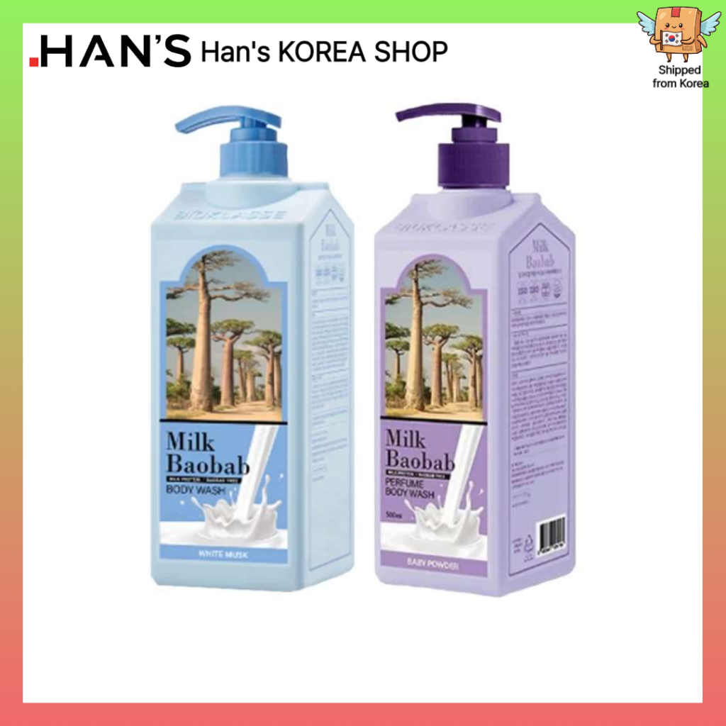[MILK BAOBAB] "BTS PICK" Perfume Body Wash 500ml (แป้งเด็ก / White Musk)