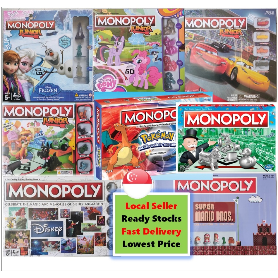 [ผู้ขาย SG] Monopoly Classic Monopoly Pokemon Monopoly Disney Monopoly Junior Popular Family Party G