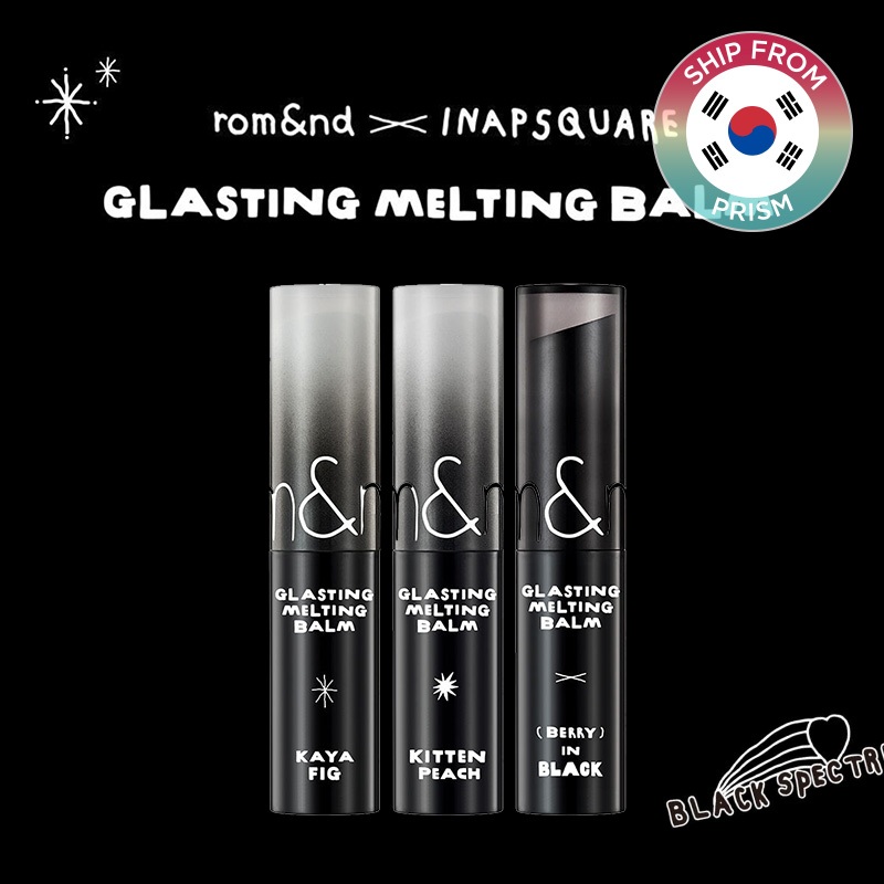 Romand Inap Collaboration Glasting Melting Balm - ลิปบาล์มสีดํา
