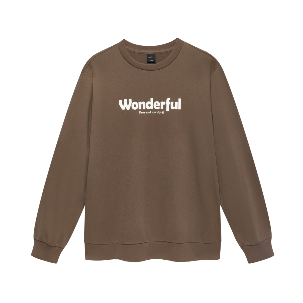 YISHION เสื้อสเวตเตอร์แข็งพิมพ์ลาย ""WONDERFUL" สําหรับผู้ชาย 2006