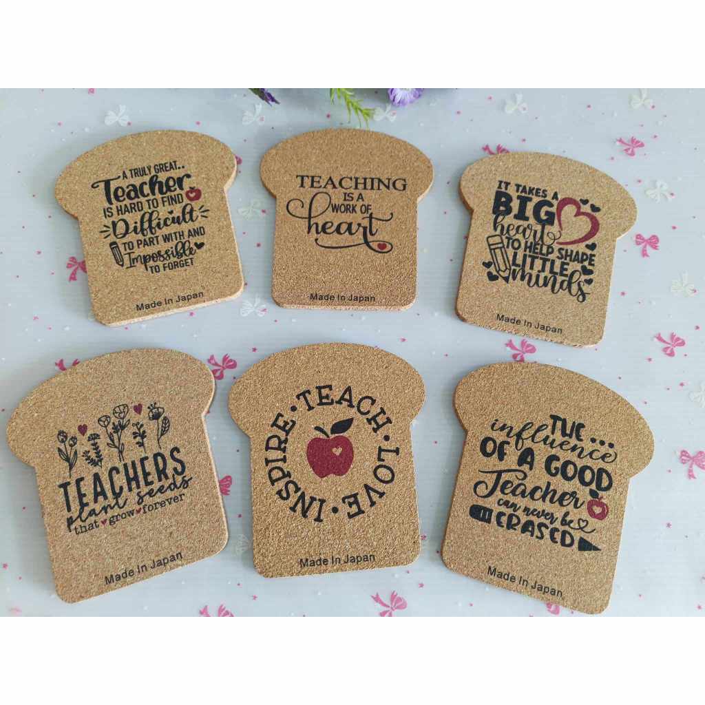 Bread Die Cut Shaped Soft Wood 2 Way Coaster