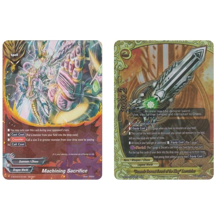 English Future Buddyfight Machining Sacrifice X-BT04/0101EN /"Demonic Descent Sword of the King" X-B