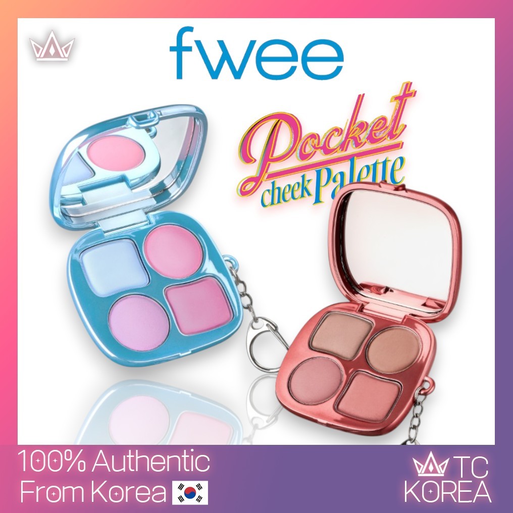 fwee<ใหม่!> Pocket Cheek Palette 4 สี / พาเลทแก้มพวงกุญแจ