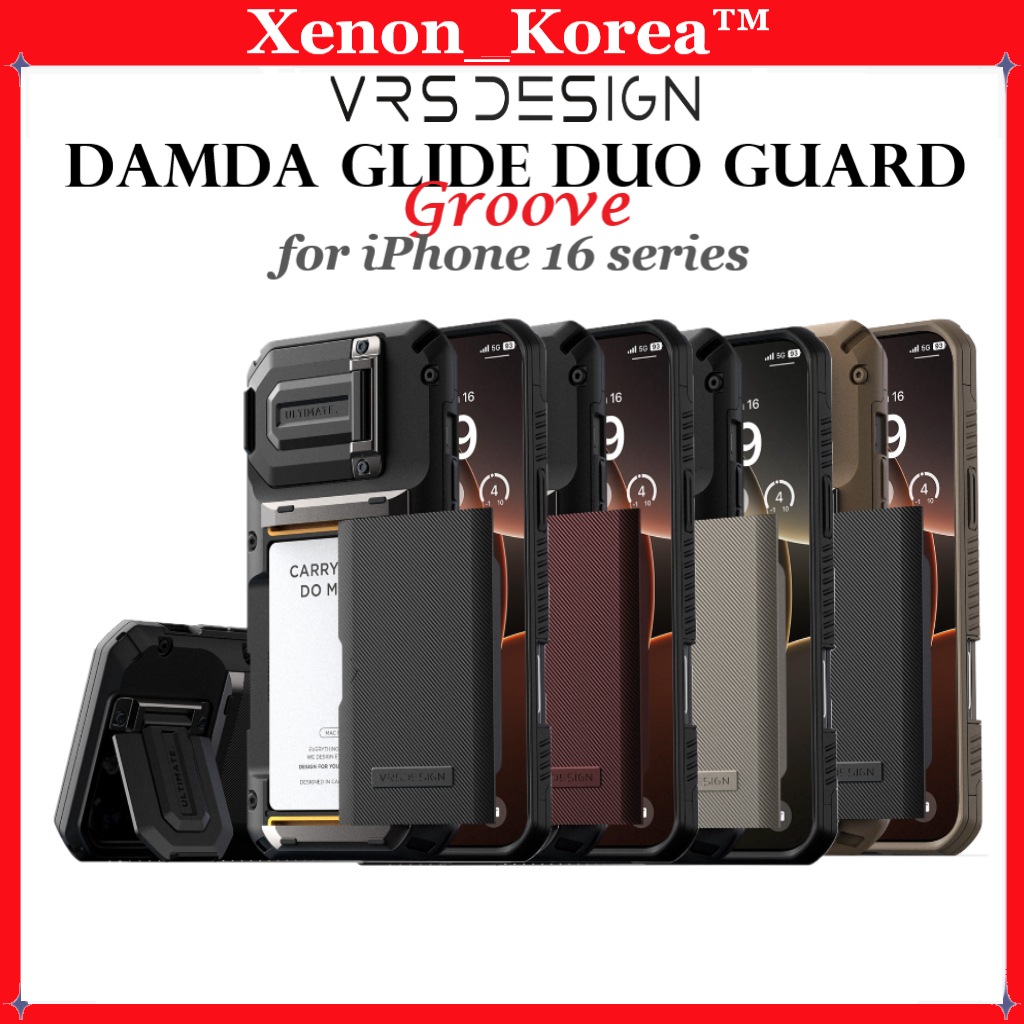 [VRS Design] Damda Glide Duo Guard Card Storage Phone Case for Iphone 16 PRO MAX