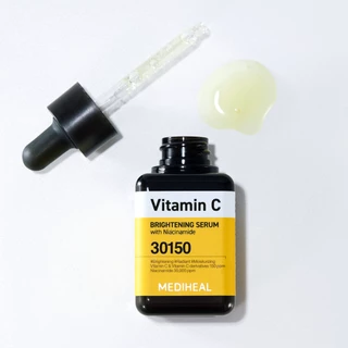MEDIHEAL OFFICIAL Vitamin C Brightening Serum 40ml (ไนอาซินาไมด์, PHA, LHA) : ผิวเนียนนุ่มและไฮเดรตเพื่อผิวกระจ่างใส