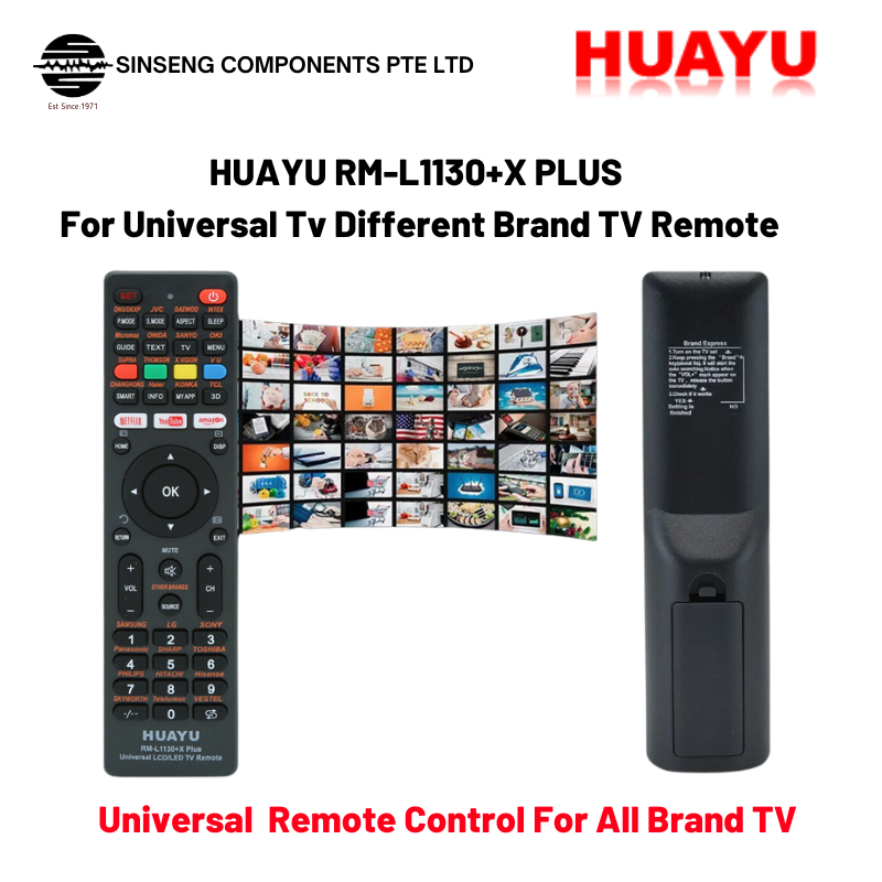 HUAYU RM-L1130+X PLUS Universal TV Remote สําหรับ Universal ทุกยี่ห้อ LCD IR TV รีโมทคอนโทรล (RM-L11