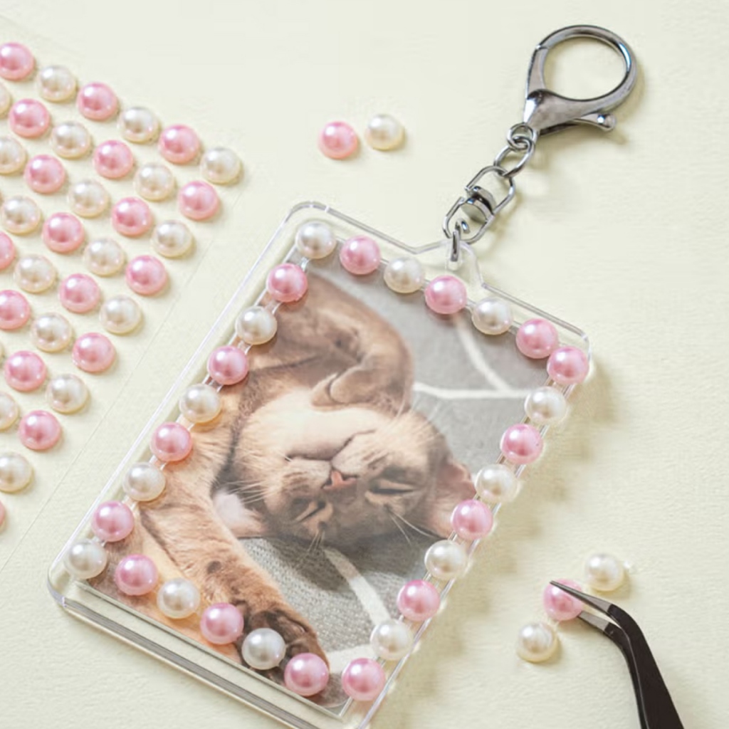 [Daiso Korea] Pearl Jewel Sticker 8mm Pink – Diary, Photo, Deco Accessories