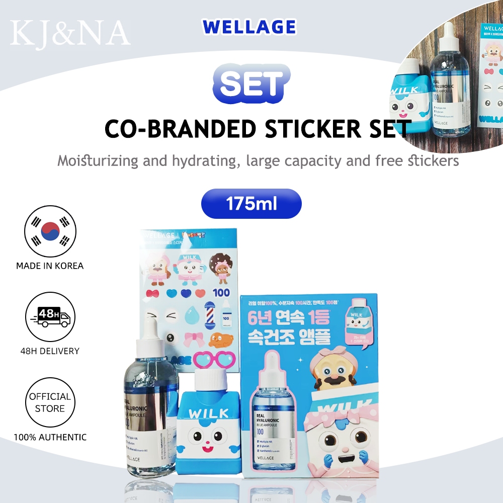 [Wellage x Bread Barbershop] Real Hyaluronic Blue Ampoule 175ml Promotion (สินค้าหลัก 100ml + รีฟิล Wilk + สติ๊กเกอร์ตกแต่ง)