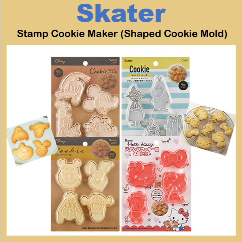 [SKATER] แม่พิมพ์คุกกี้รูปตัวละคร POOH Mickey Kitty Moomin Stamp เครื่องทําคุกกี้ CSM1