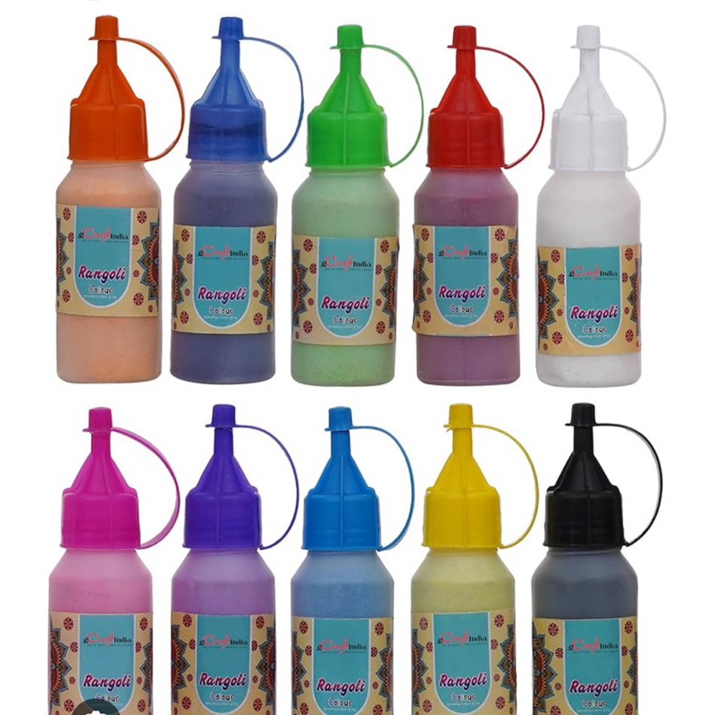 Tota Rangoli ชุดขวดบีบ 10 สีละ 80 กรัม