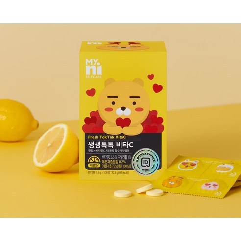[เกาหลี] Ildong Myni TokTok Kakao Vita C – เม็ดเคี้ยว 108 เม็ด | เด็กและผู้ใหญ่ วิตามินซี | รสสวีทแอ