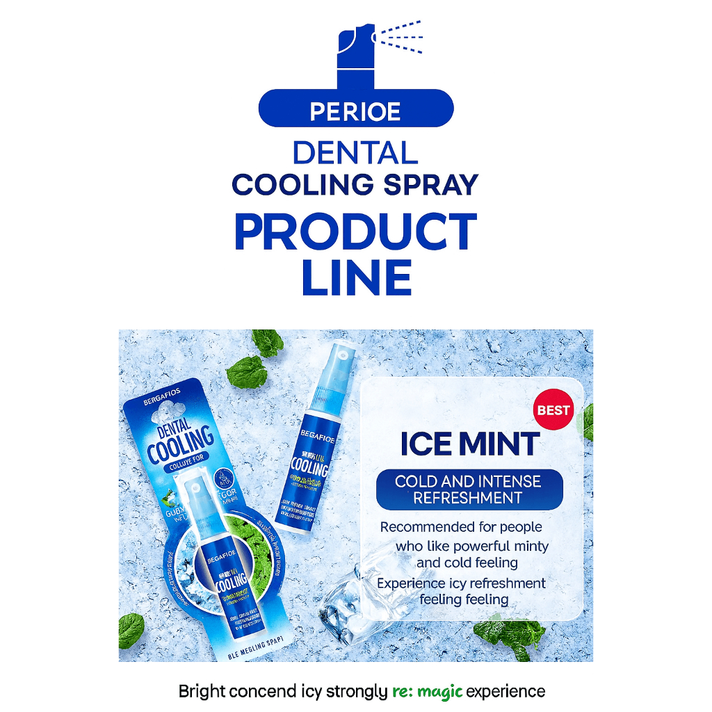 [Olive Young PERIOE]DENTAL COOLING SPRAY PRODUCT LINE 6.5ml | สเปรย์ทําความเย็นทันตกรรม PERIOE | สเป