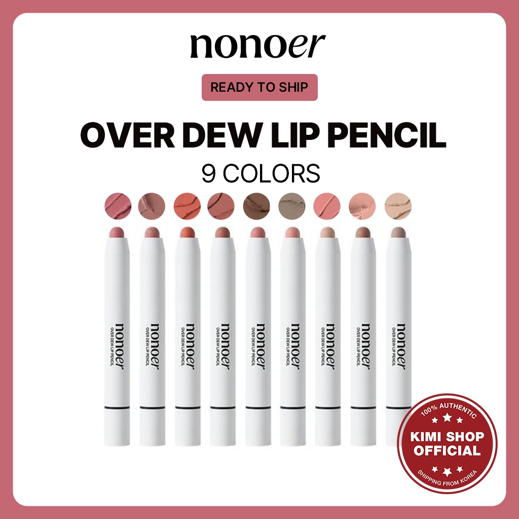[NONOER] Over Dew Lip Pencil 1.4g 9 Colours Matte (เลือก 2 สี) LIP STICK LIP LINER