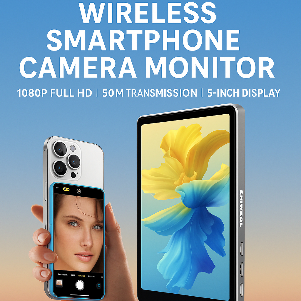 Shimbvol CP5 Lite กล้องสมาร์ทโฟนไร้สายขนาด 5 นิ้วรวมเคสแม่เหล็ก