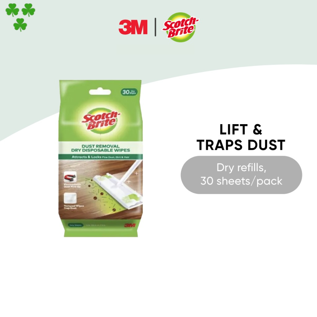 3M Scotch-Brite Easy Sweeper Plus Dry กระดาษกรองแบบใช้แล้วทิ้ง 20 ชิ้น/แพ็ค สําหรับ Easy Sweeper Plu