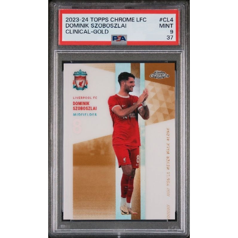 [PSA 9] 2023-24 TOPPS CHROME LFC Dominik Szoboszlai Clinical-Gold