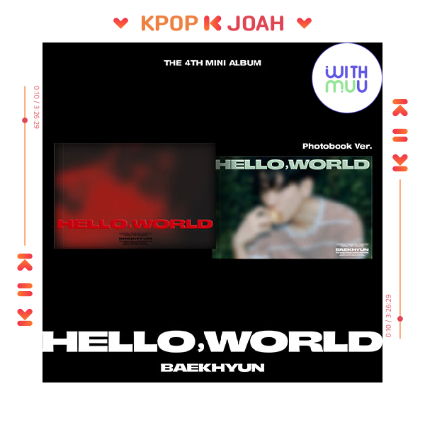 (PHOTOBOOK ver.) BAEKHYUN (EXO) [HELLO, WORLD] 4th MINI ALBUM (6th Sep.2024)
