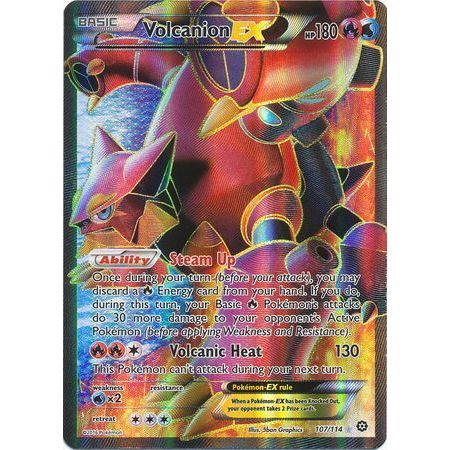 Pokémon TCG Card Volcanion EX XY Steam Siege 107/114 Full Art Ultra