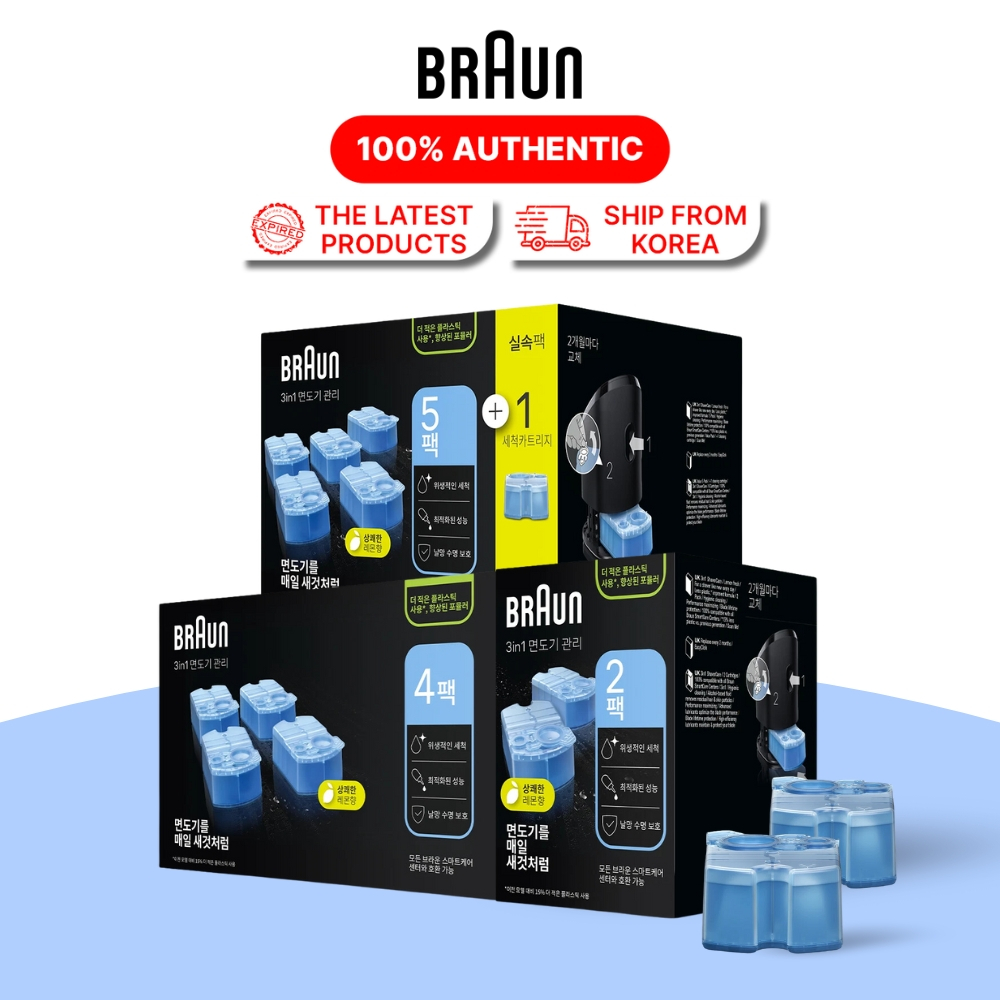 Braun Clean & Renew Refill 2EA/4EA/6EA กลิ่นเลมอน สําหรับ Braun ทุกรุ่น
