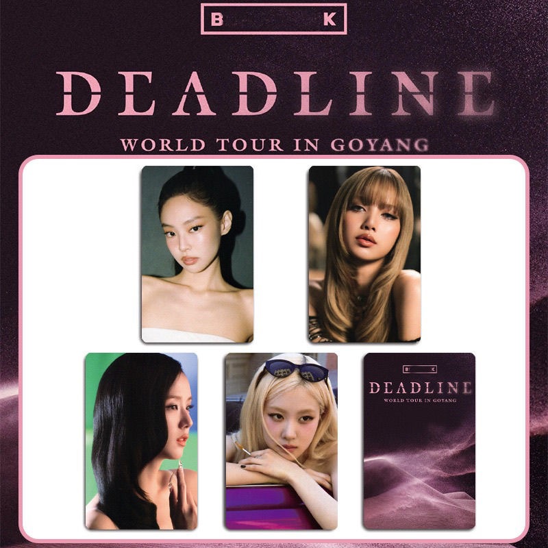 ชุดโฟโต้การ์ดคอนเสิร์ต BLACKPINK DEADLINE 4 ชิ้น | 2025 คอลเลกชันการ์ดรายสัปดาห์ Jennie Rosé Jisoo L