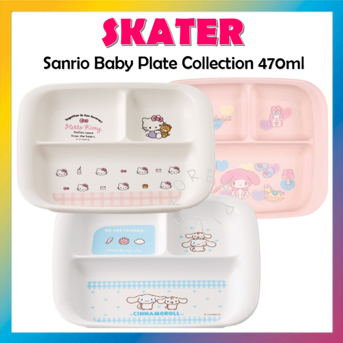 [SKATER] Sanrio Baby Plate Collection 470ml Hellokitty, Cinnamoroll, Mymelody XP7AG