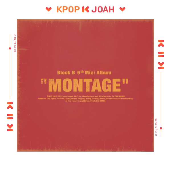 BLOCK B [MONTAGE] 6th MINI ALBUM (Nov.2017)