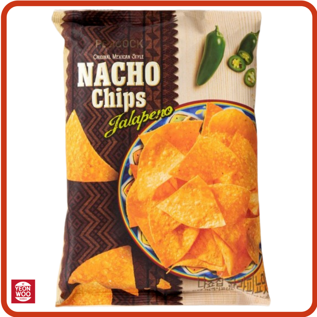 [นกยูง] บนขอบ Nacho Chip Jalapeno 100g