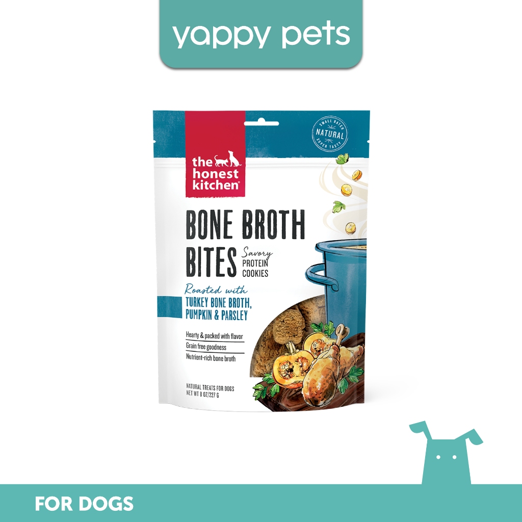 The Honest Kitchen Bone Broth Bites ขนมสุนัข (ขมิ้นและฟักทอง), 8oz