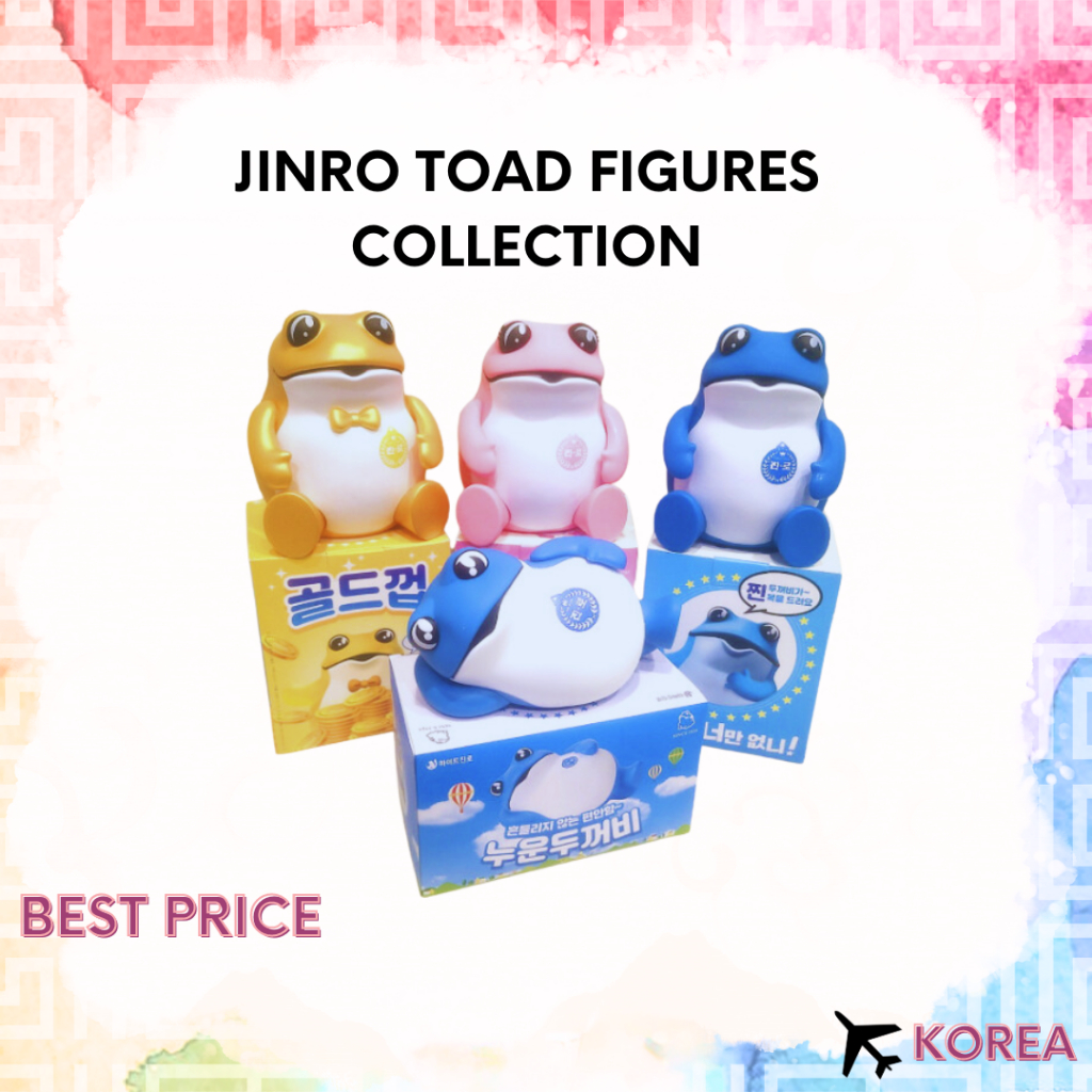 Jinro Toad Figures Collection / Gold Pink Blue Santa / jinro back soju