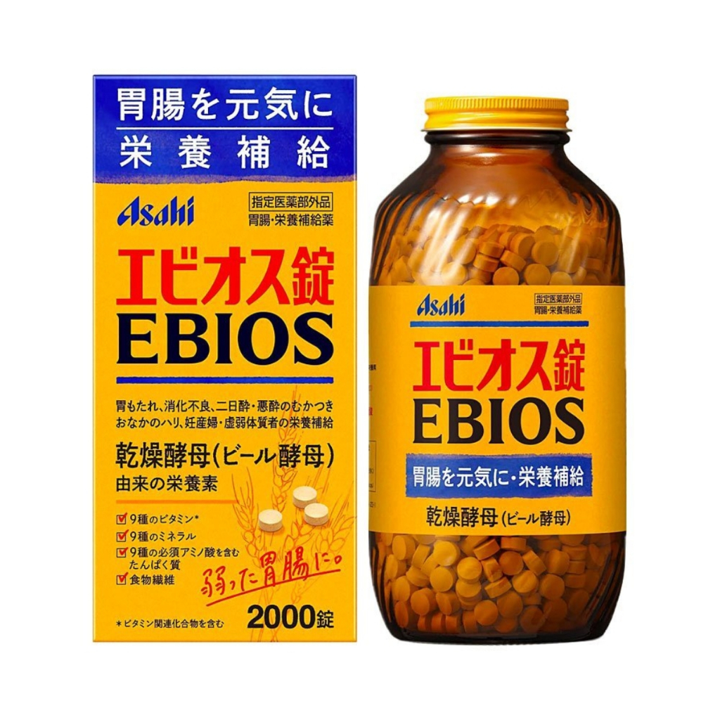 ASAHI EBIOS Yeast Acid สําหรับ Indigestion 2000 เม็ด อาหารเสริมโภชนาการระบบทางเดินอาหาร เกาหลี