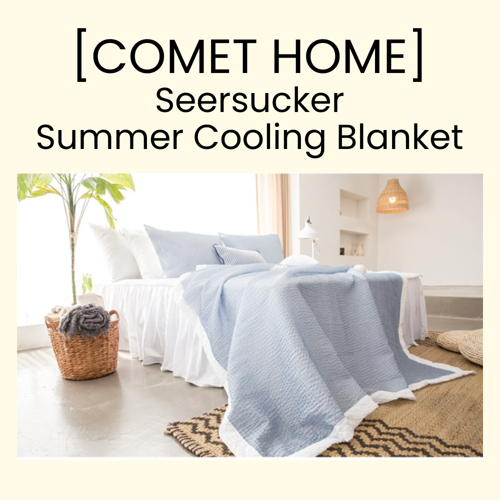 [COMET HOME] ผ้าห่มระบายความร้อน Seersucker Summer | ผ้าปูที่นอนน้ําหนักเบาสุดเท่ของเกาหลี | 170x205
