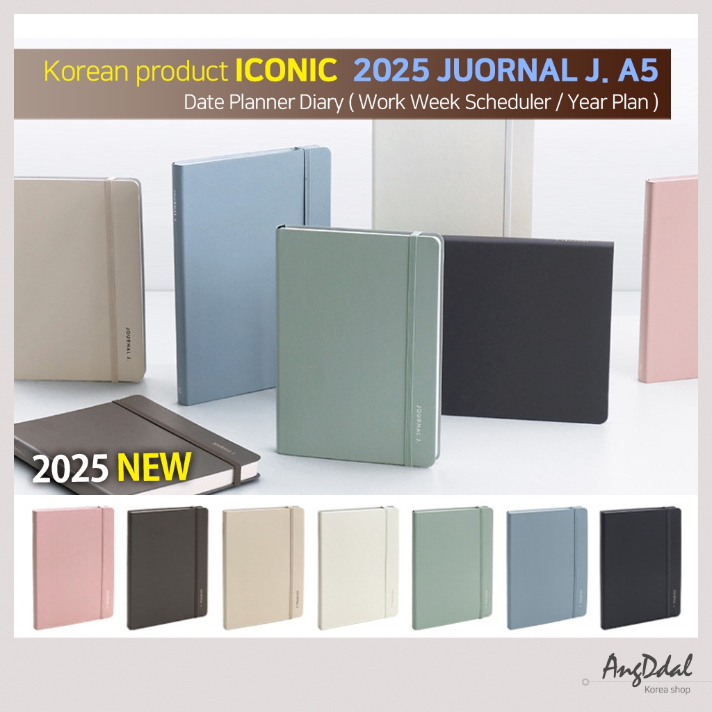 [สินค้าเกาหลี] 2025 Iconic J. A5 Date Planner Diary (Work Week Scheduler/Day/Monday/Year Plan) ไดอาร