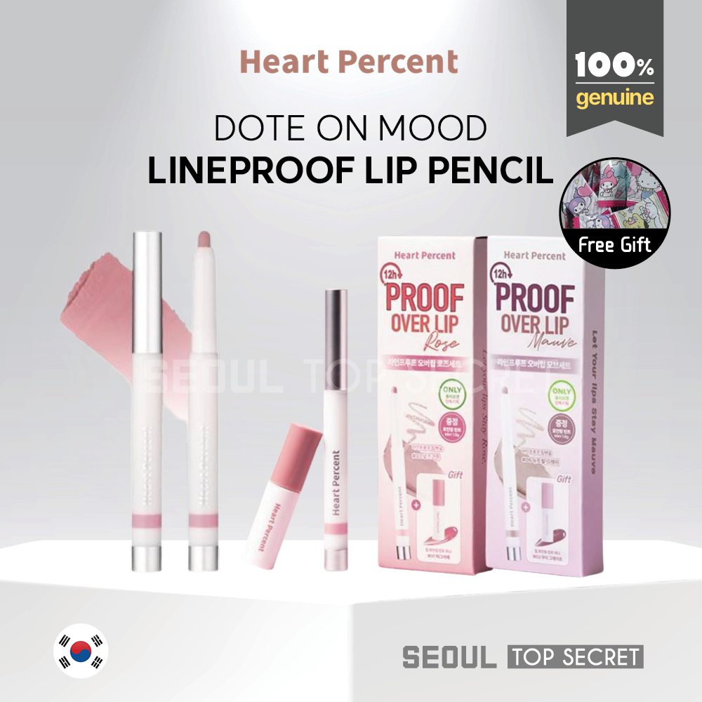 [Heart Percent] Dote On Mood Lineproof Lip Pencil 0.8g + Lip Pointing Tint Mini