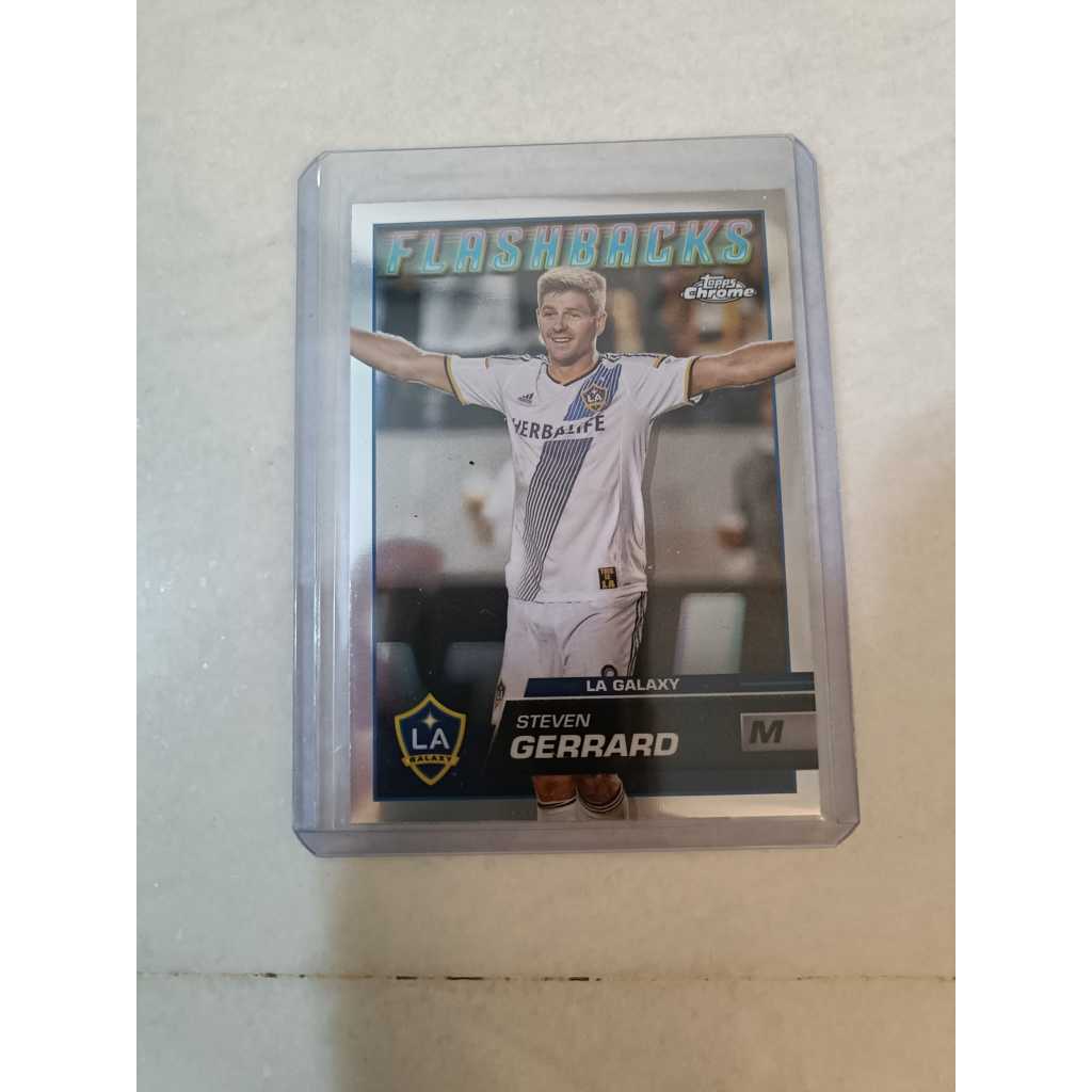 2023 Topps Chrome MLS 168 Steven Gerrard LA Galaxy Flashbacks