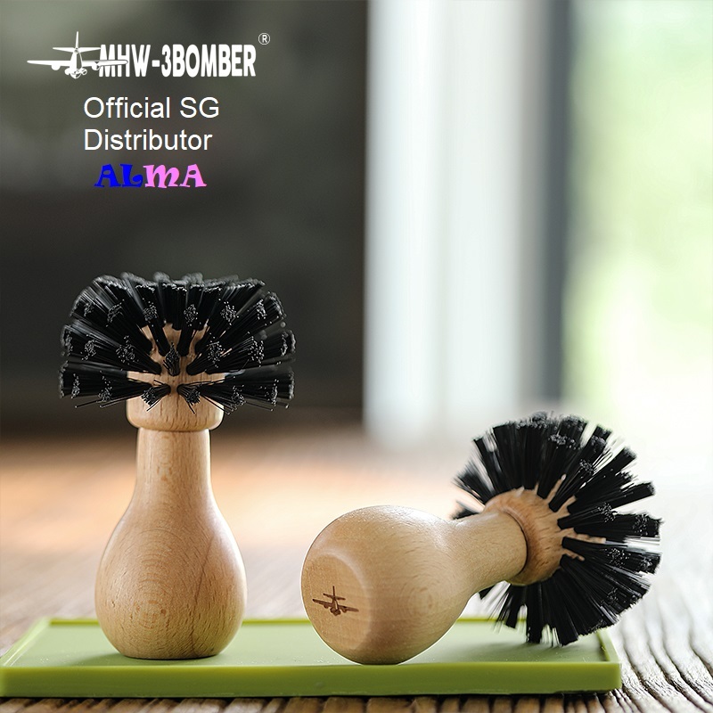 MHW-3Bomber Filter Basket Brush 58mm - Beech + Nylon