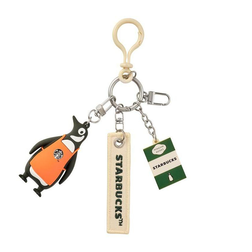 🎀【พร้อมส่ง】2024 แก้วสตาร์บัคส์เกาหลี Penguin Books x Starbucks Korea Keychain