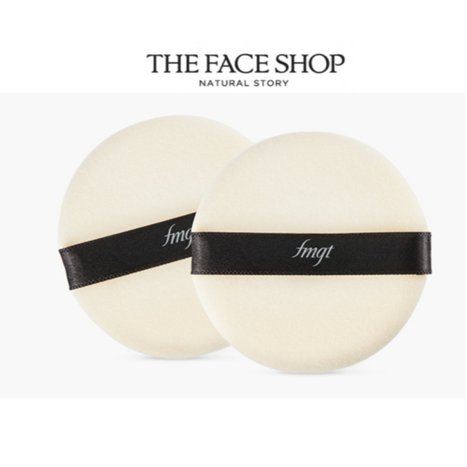 [THE Face SHOP] Daily Beauty Tools Round Flocked Puff (2EA)