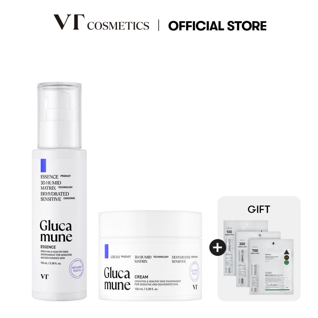 [VT] Glucamune Essence & Cream Set Safe Moisturizing, Soothing Care [เรือธงอย่างเป็นทางการ]